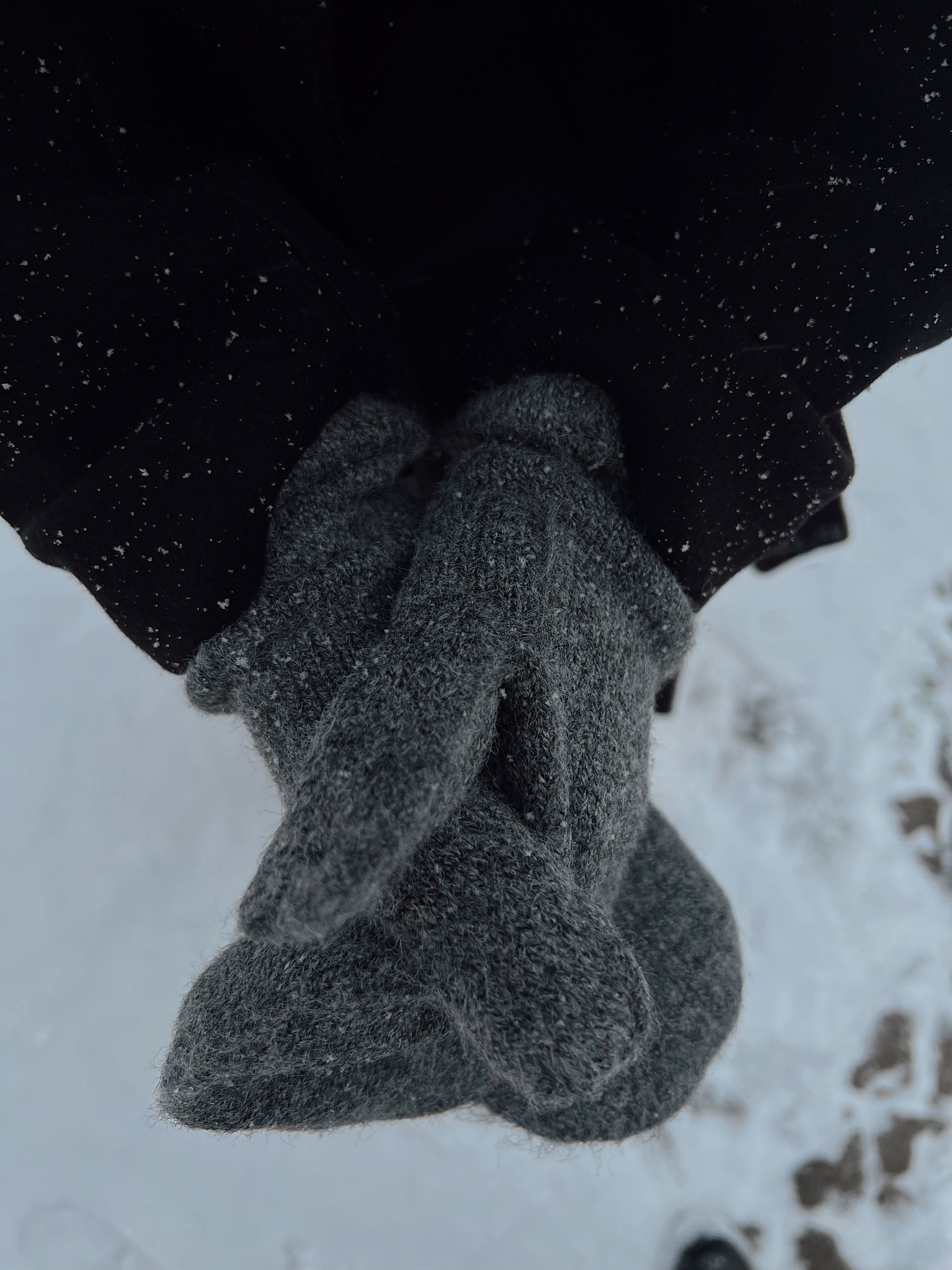 PCBERTA Mittens - Medium Grey Melange
